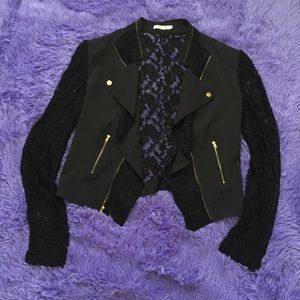 Lace moto jacket